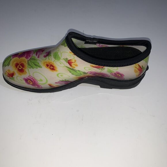 Sloggers Shoes Womens Size 10 Floral Garden Clogs Slip On Waterproof Made USA - Picture 3 of 10